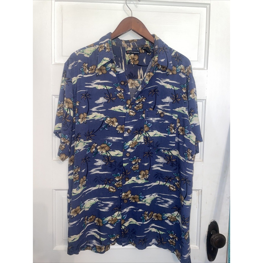 Vintage Hawaiian Hawaii Shirt Knights Bridge XL Beach Vacation Core